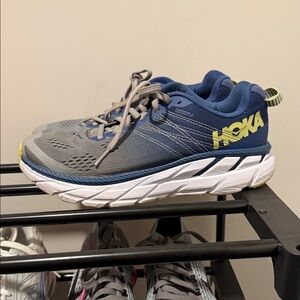 Hoka Women's Sneakers - Gray, Blue, and Yellow